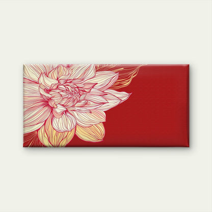 Red Dahlia Flower Art Wall Art Canvas Office Home Room Framed 120x60cm