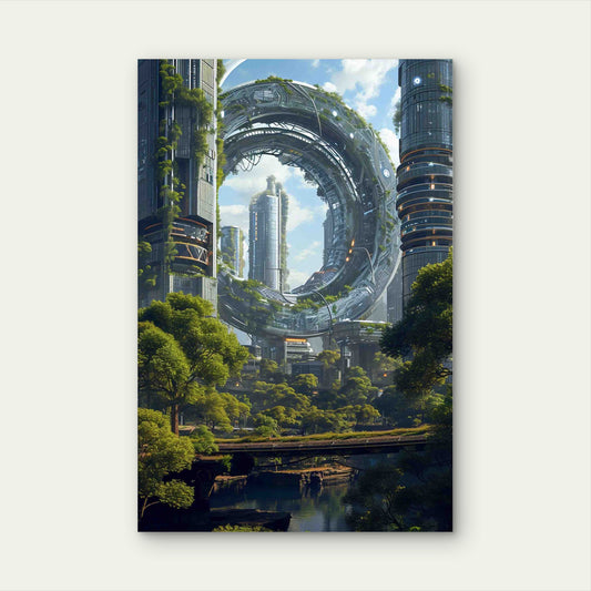 Fantasy Scene With Surreal Elements 60x90cm Metal Print Ready to Hang