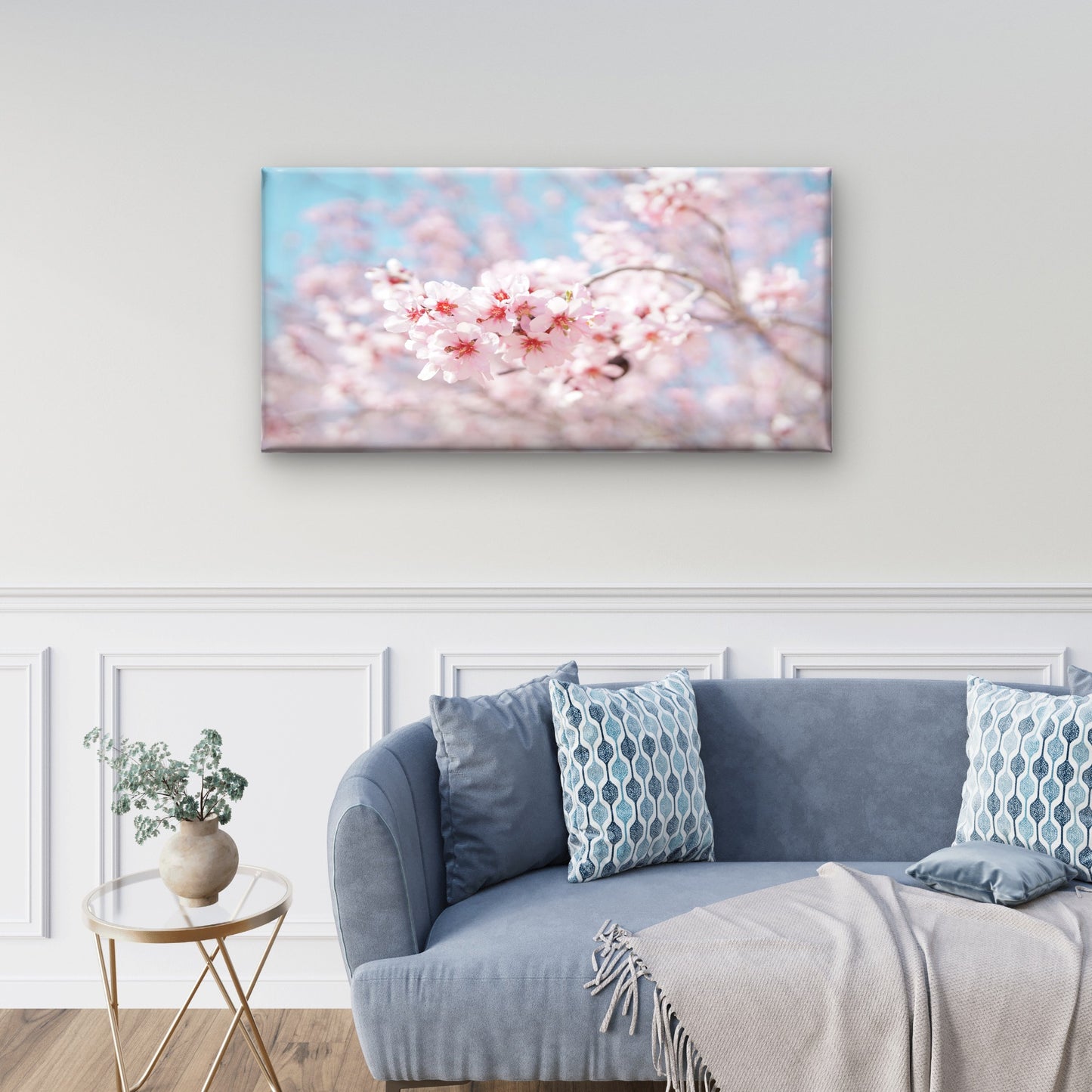 Spring Floral Tree Branch Wall Art Canvas Office Home Room Framed 120x60cm