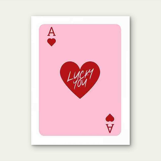 Stylish Vintage Ace Card 60x90cm Metal Print Ready to Hang