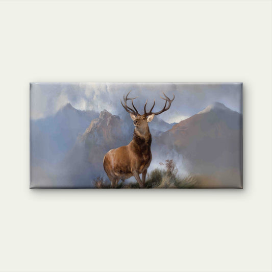 Vintage Deer Wildlife Wall Art Canvas Office Home Room Framed 120x60cm