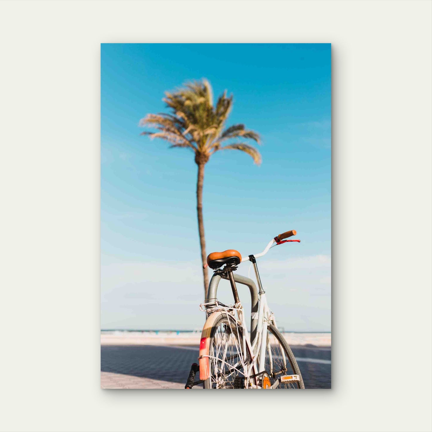 Aesthetic Riding Bike Metal Print Ready to Hang