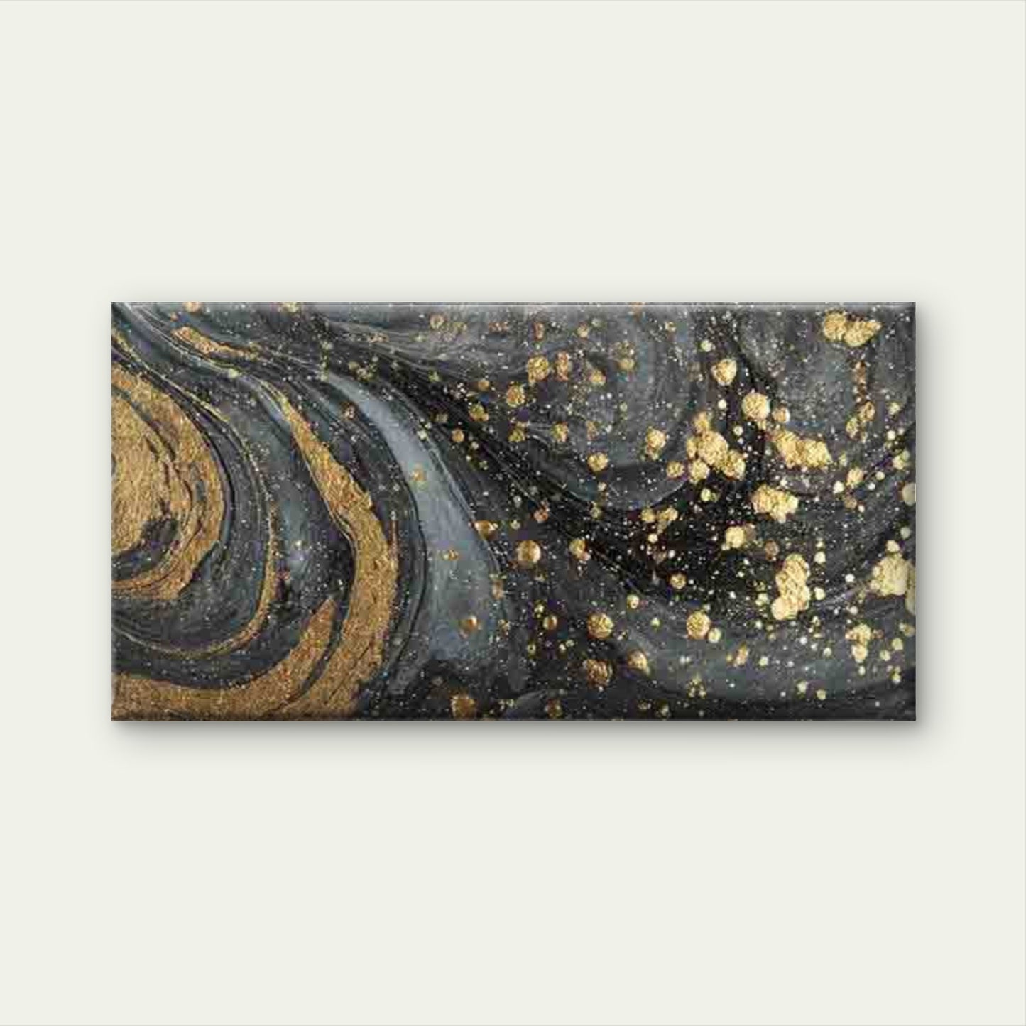 Dark Brown Black Marble Wall Art Canvas Office Home Room Framed 120x60cm