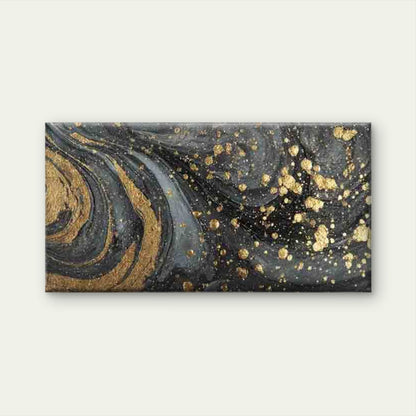 Dark Brown Black Marble Wall Art Canvas Office Home Room Framed 120x60cm