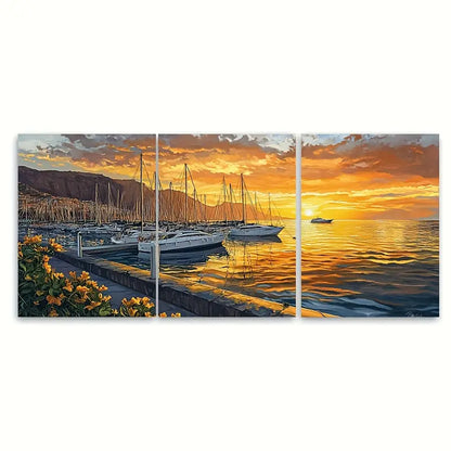 3pcs Portugal Scenic Decor Metal Print Ready to Hang Art
