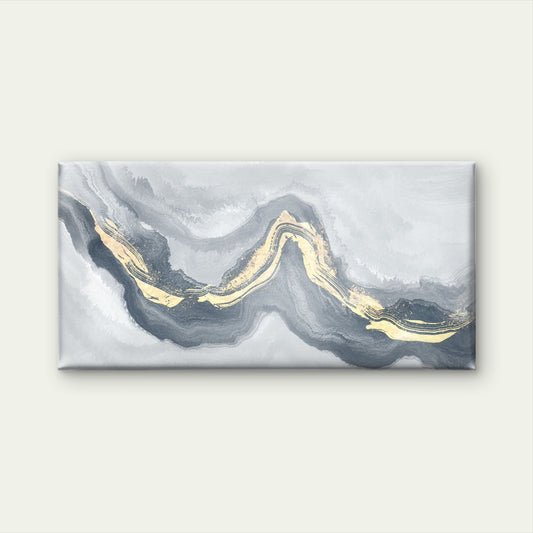 Modern Gray White Fluid Ink Swirl Wall Art Canvas Office Home Framed 120x60cm