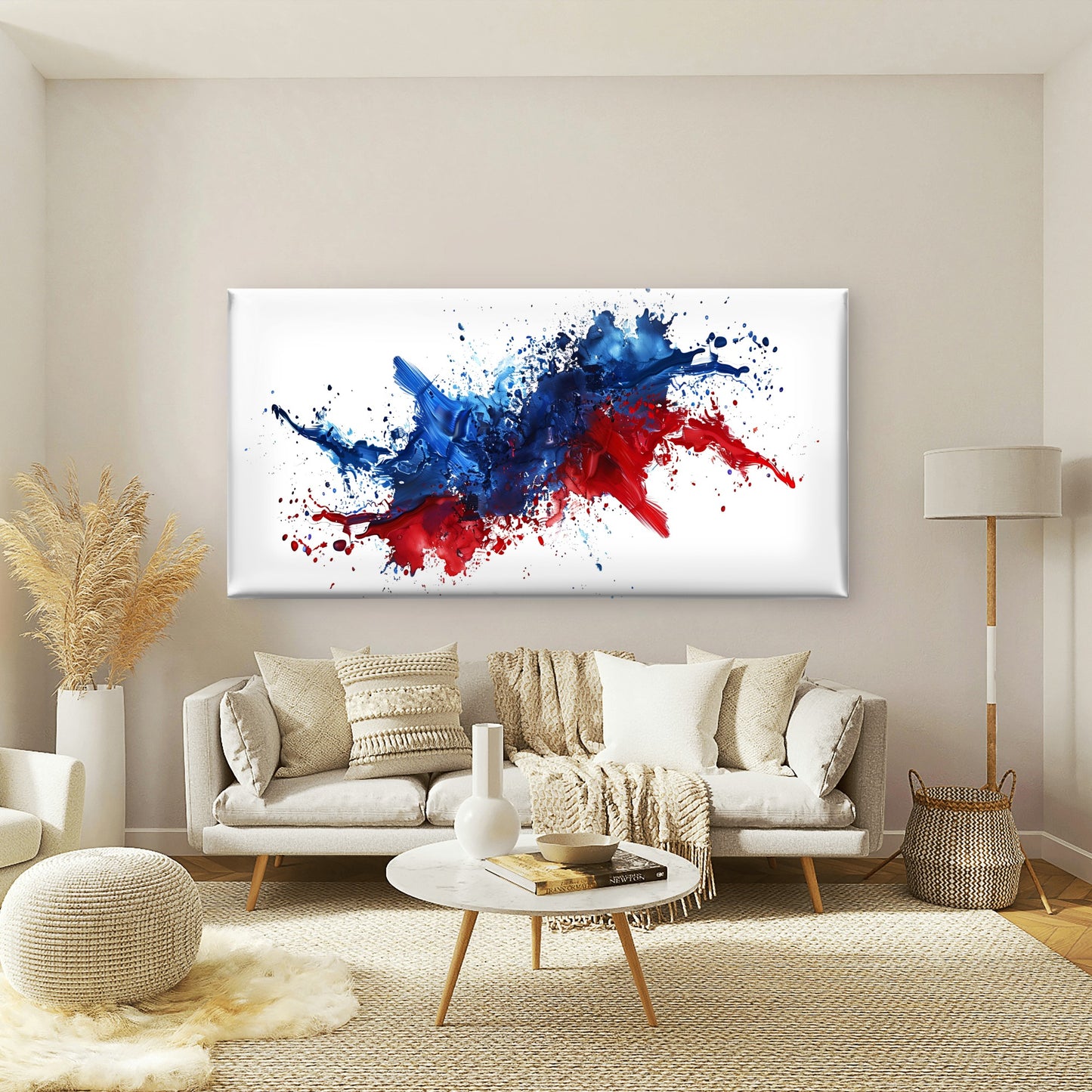 Dynamic Color Explosion Art Wall Art Canvas Office Home Room Framed 120x60cm
