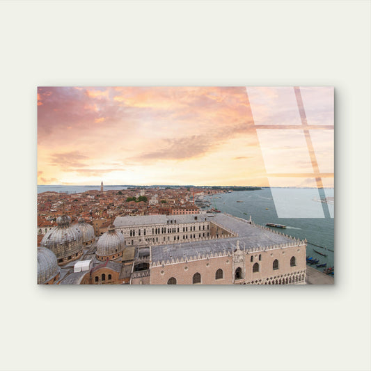 Venice Italy Doge Palace Dusk Acrylic Glass Printing Wall Art Australian Made Quality