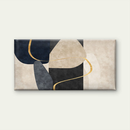 Navy Blue Charcoal Cream Beige Wall Art Canvas Office Home Framed 120x60cm