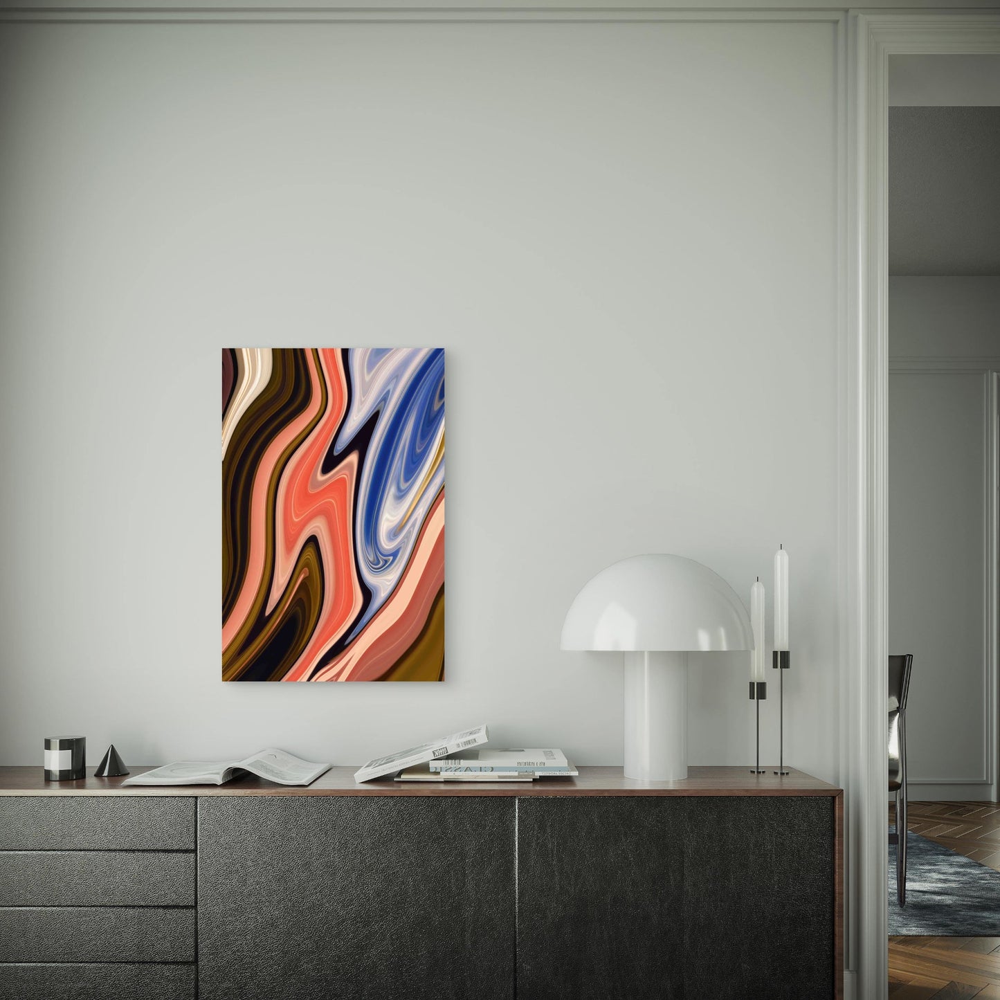 Beautiful Abstract Colors Metal Print Ready to Hang