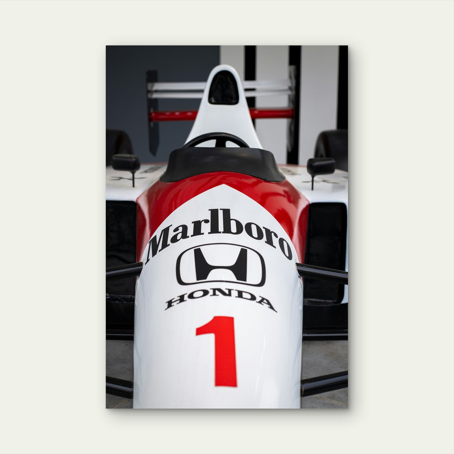 McLaren Honda MP4/4 Formula Racing Car 40x60cm Metal Print Ready to Hang
