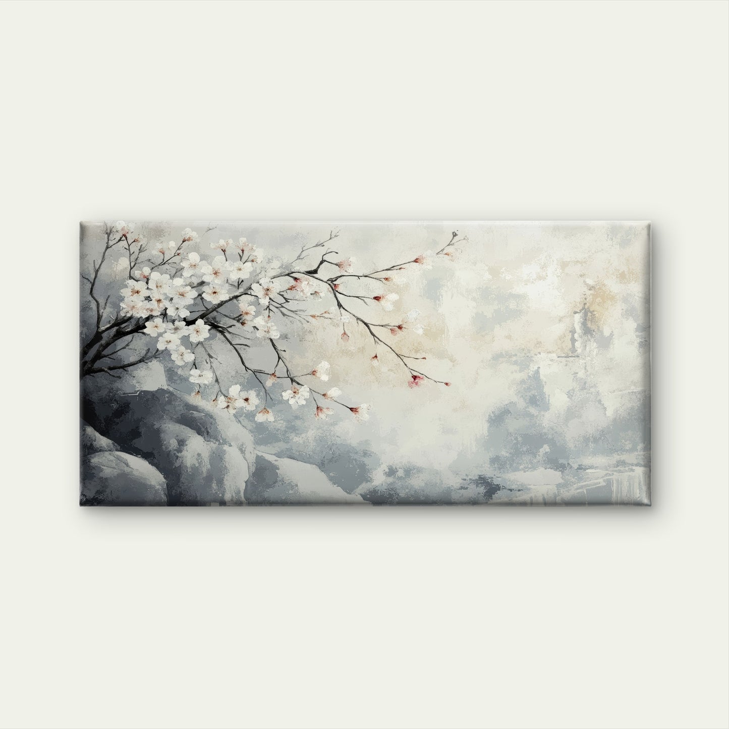 Abstract Japanese Cherry Blossom Wall Art Canvas Office Home Framed 120x60cm