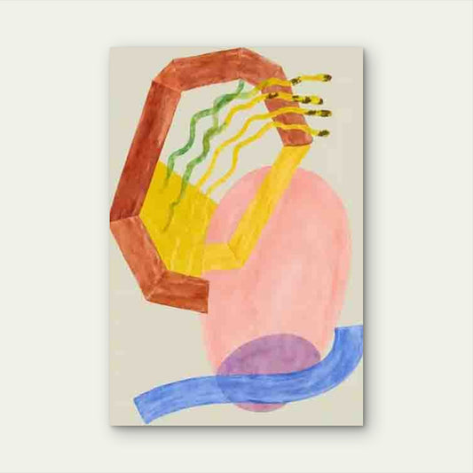 Vibrant Shapes And Flowing Lines 60x90cm Metal Print Ready to Hang - Bella Home Decor