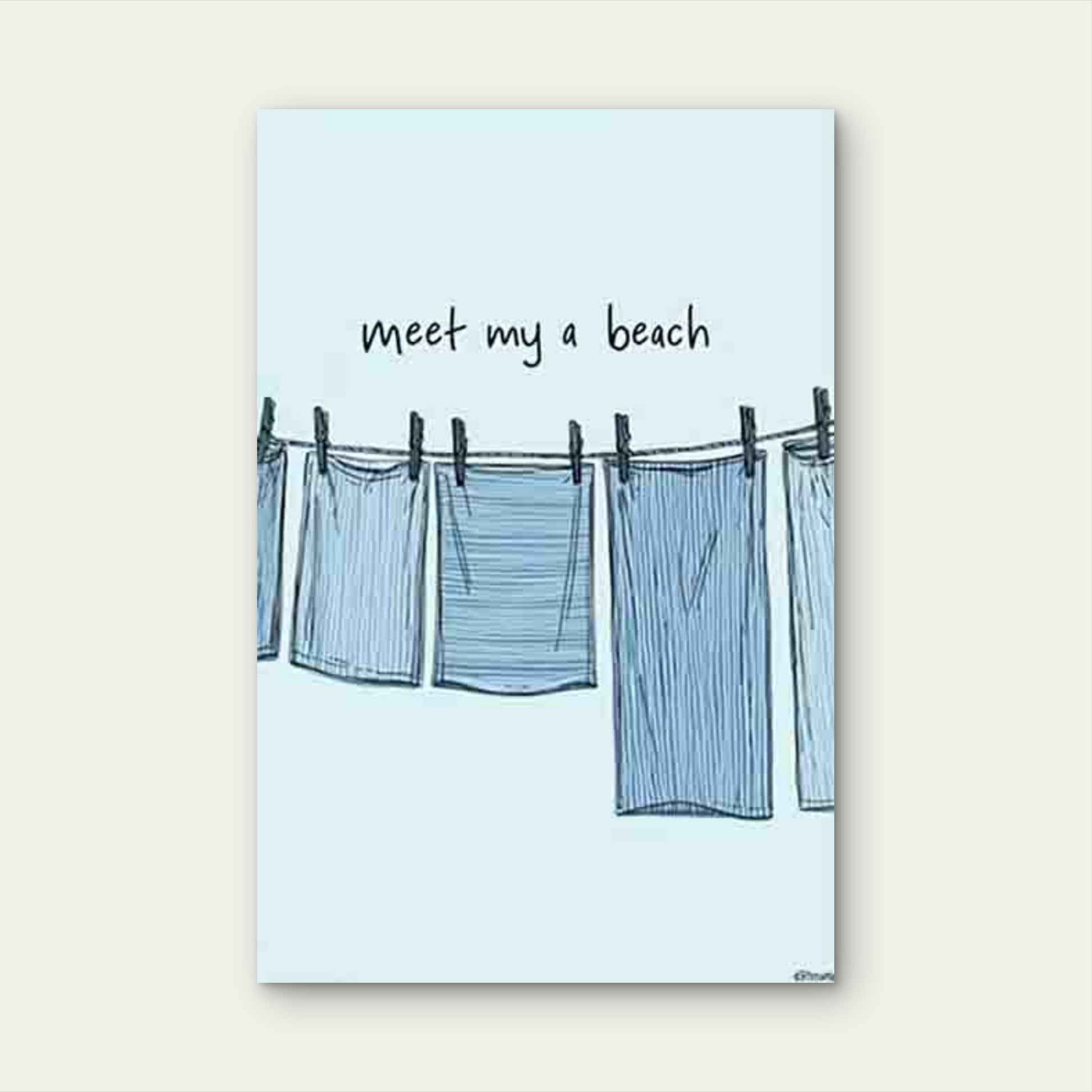 Clothes Drying in The Breeze Metal Print Ready to Hang - Bella Home Decor