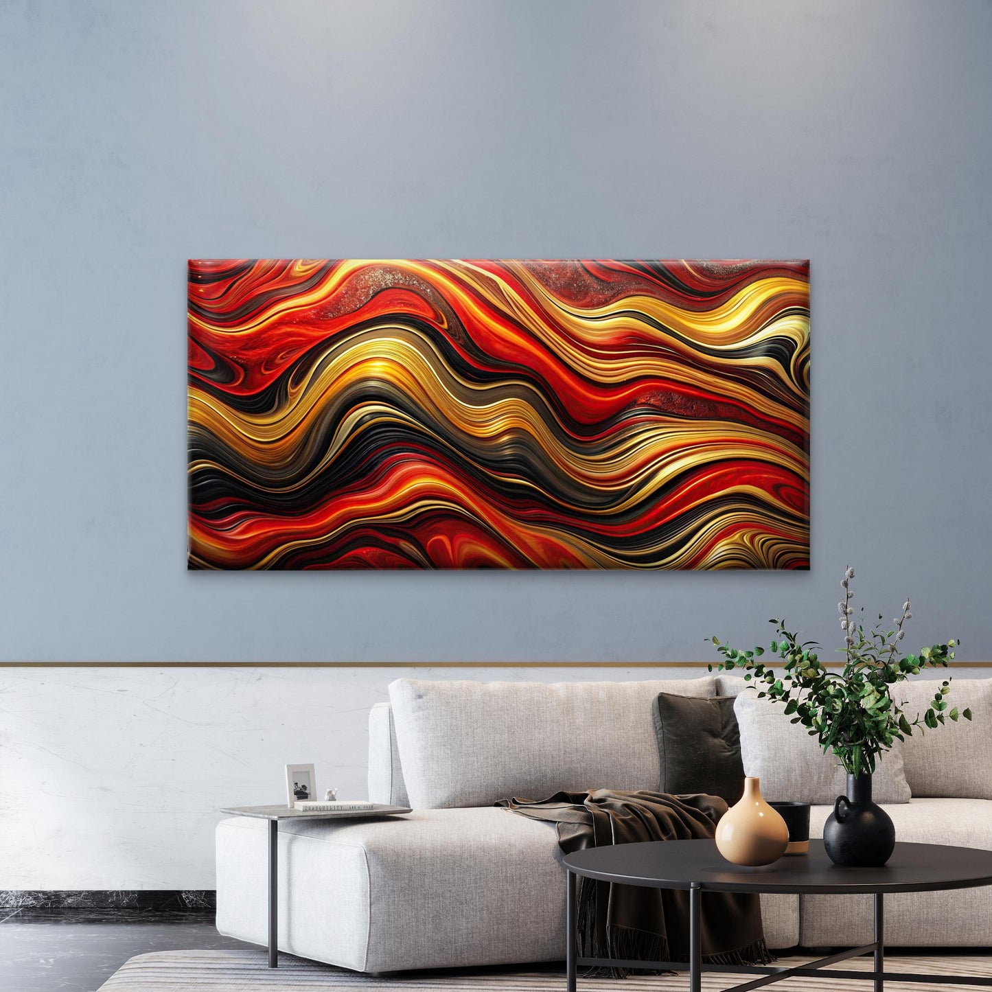 Surreal Geometric Shapes Desert Wall Art Canvas Office Home Room Framed 120x60cm - Bella Home Decor