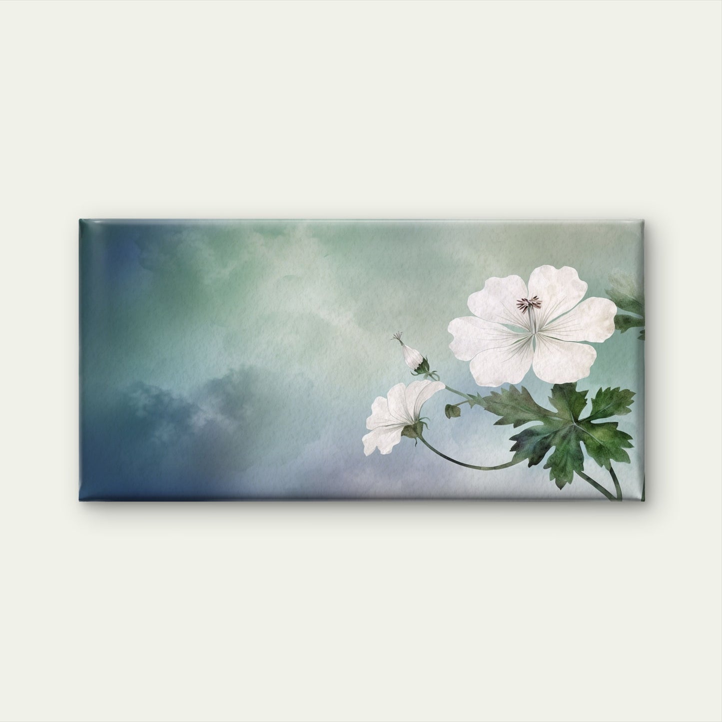 Vintage White Floral Botanical Wall Art Canvas Office Home Room Framed 120x60cm