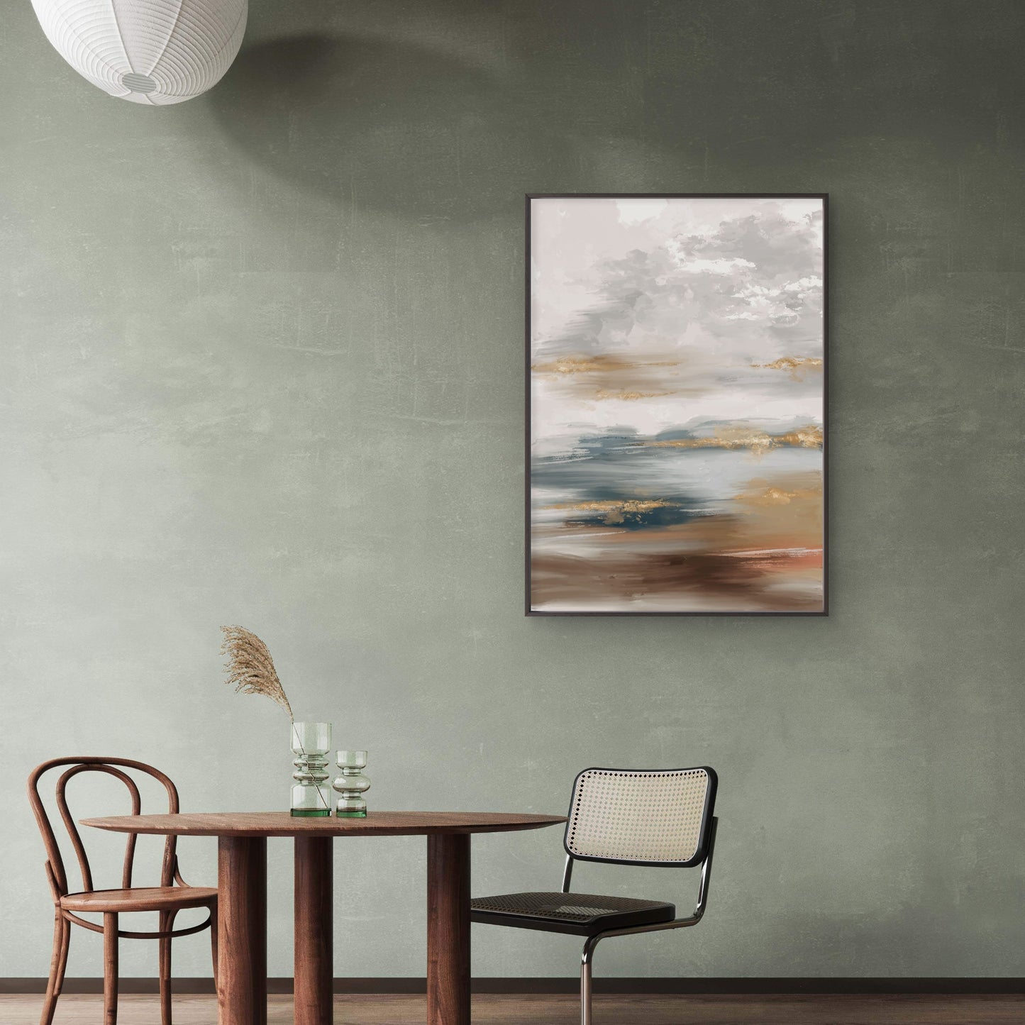 Abstract hand painted landscape Neutral Canvas Print Wall Art Decor 100% Australian Made - Bella Home Decor