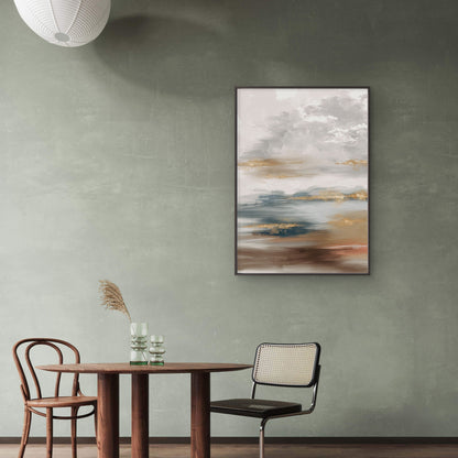Abstract hand painted landscape Neutral Canvas Print Wall Art Decor 100% Australian Made - Bella Home Decor