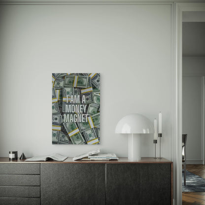 I AM A MONEY MAGNET Metal Print Ready to Hang