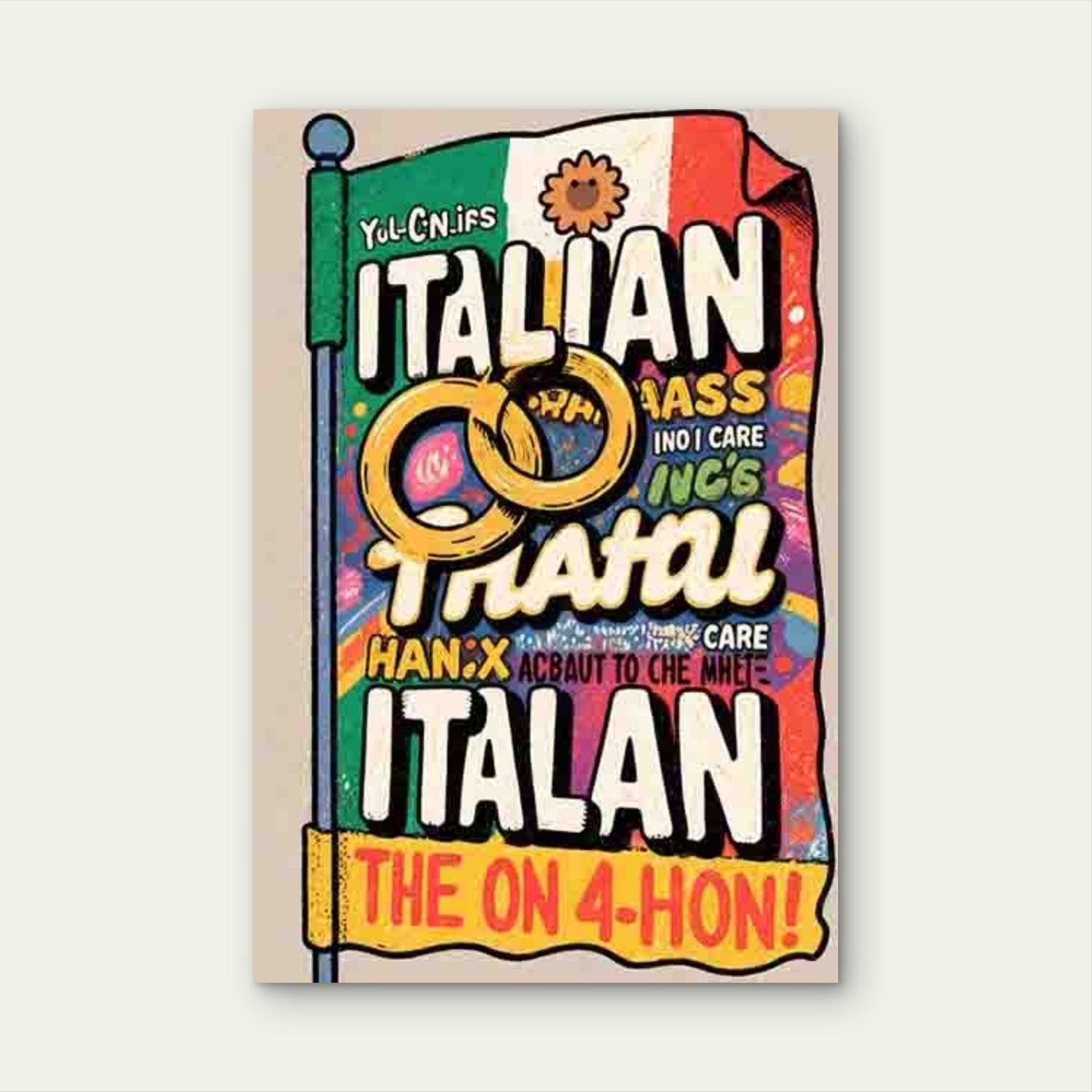 Italian - Themed Abstract Metal Print Ready to Hang - Bella Home Decor