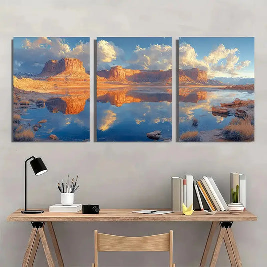 3pcs Torquay England Coastal Town Prints Metal Print Ready to Hang Art