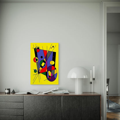 Vibrant Geometric Abstract 60x90cm Metal Print Ready to Hang