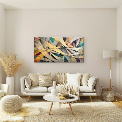 Featuring Geometric Shapes Wall Art Canvas Office Home Room Framed 120x60cm - Bella Home Decor