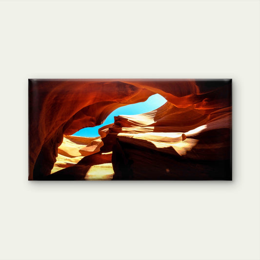 Low Angle Shot Antelope Canyon Wall Art Canvas Office Home Room Framed 120x60cm