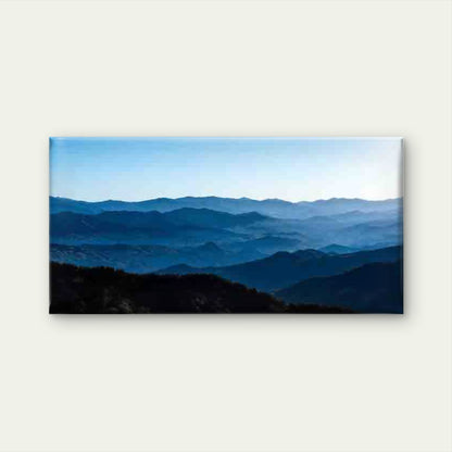 Blue Mountain Landscape Scenery Wall Art Canvas Office Home Room Framed 120x60cm