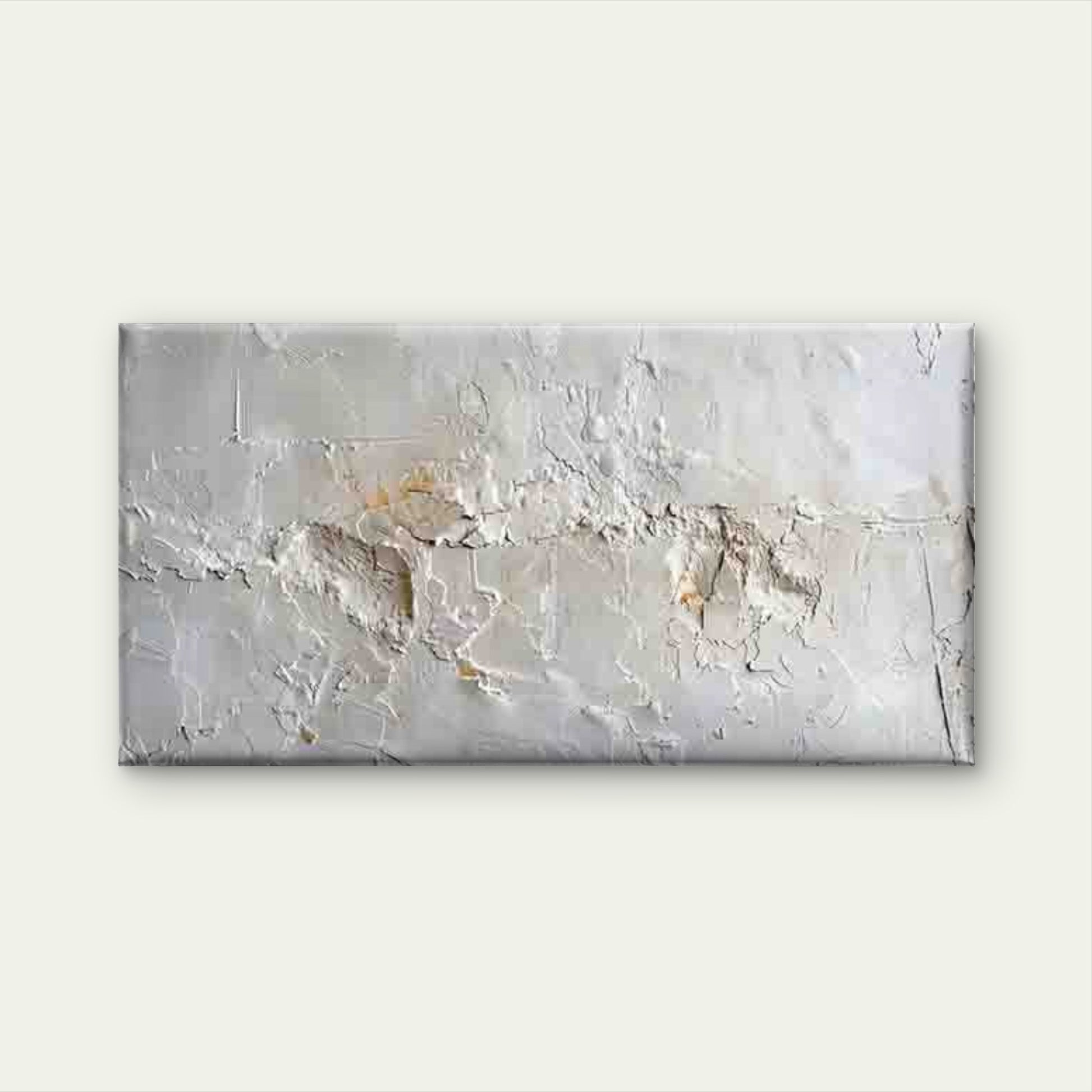 Modern White Texture Neutral Wall Art Canvas Office Home Room Framed 120x60cm - Bella Home Decor