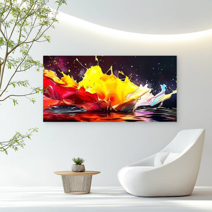 Dynamic Liquid Color Burst Wall Art Canvas Office Home Room Framed 120x60cm