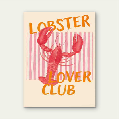 Featuring a Lobster Theme 60x90cm Metal Print Ready to Hang - Bella Home Decor