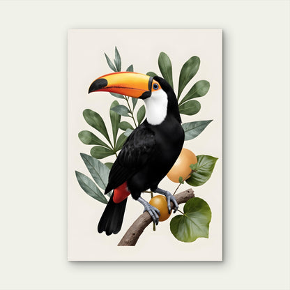 Illustration of a Toco Toucan 40x60cm Metal Print Ready to Hang