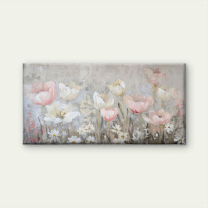 Abstract Impression Flower Wall Art Canvas Office Home Room Framed 120x60cm