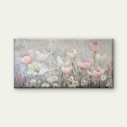 Abstract Impression Flower Wall Art Canvas Office Home Room Framed 120x60cm