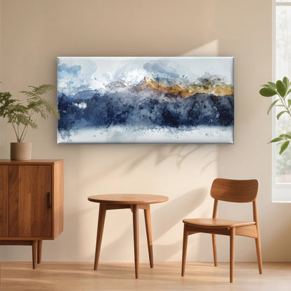 Abstract Mountain Scene Wall Art Canvas Office Home Room Framed 120x60cm - Bella Home Decor