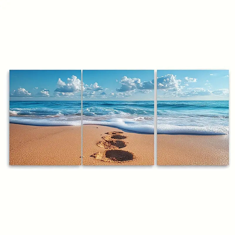 3pcs Antique Prints Beach House Decor Metal Print Ready to Hang Art - Bella Home Decor