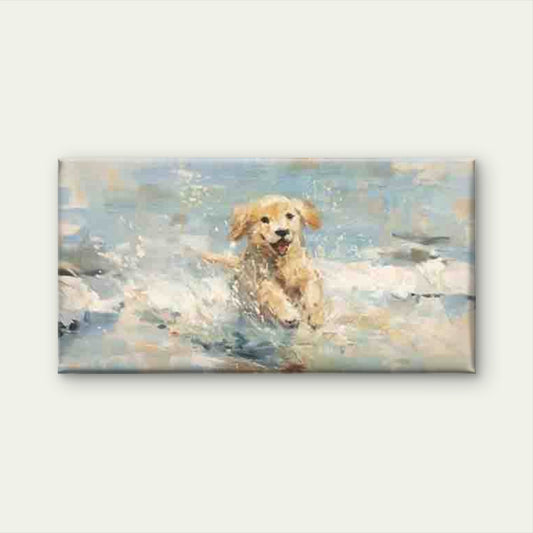 Puppy Ink Painting Wall Art Canvas Office Home Room Framed 120x60cm