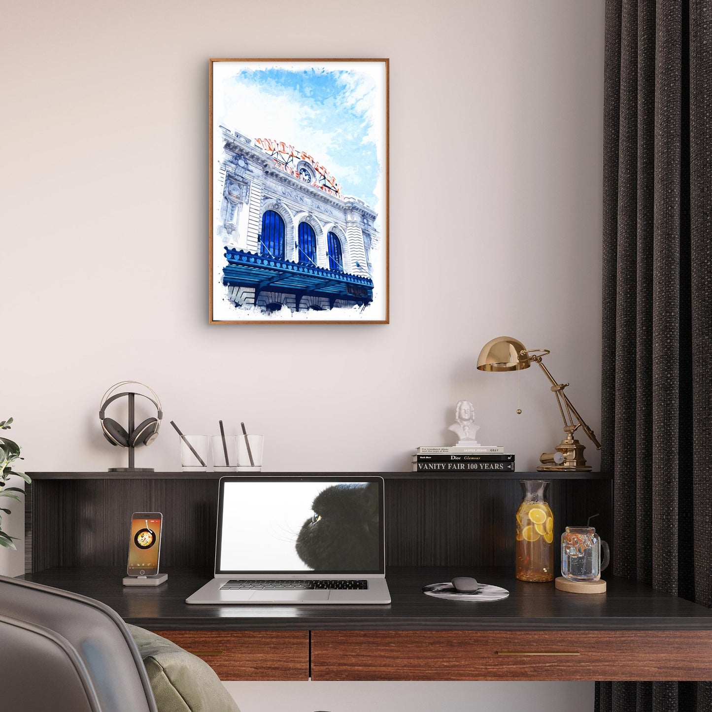 Denver USA Union Station City Landmark Travel Poster Print Wall Art