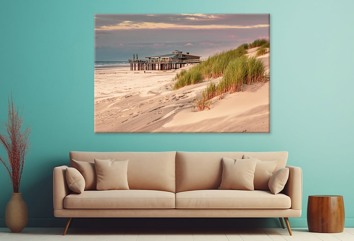 Sunset Over Dunes, Ameland Island Wall Art Decor 100% Australian Made