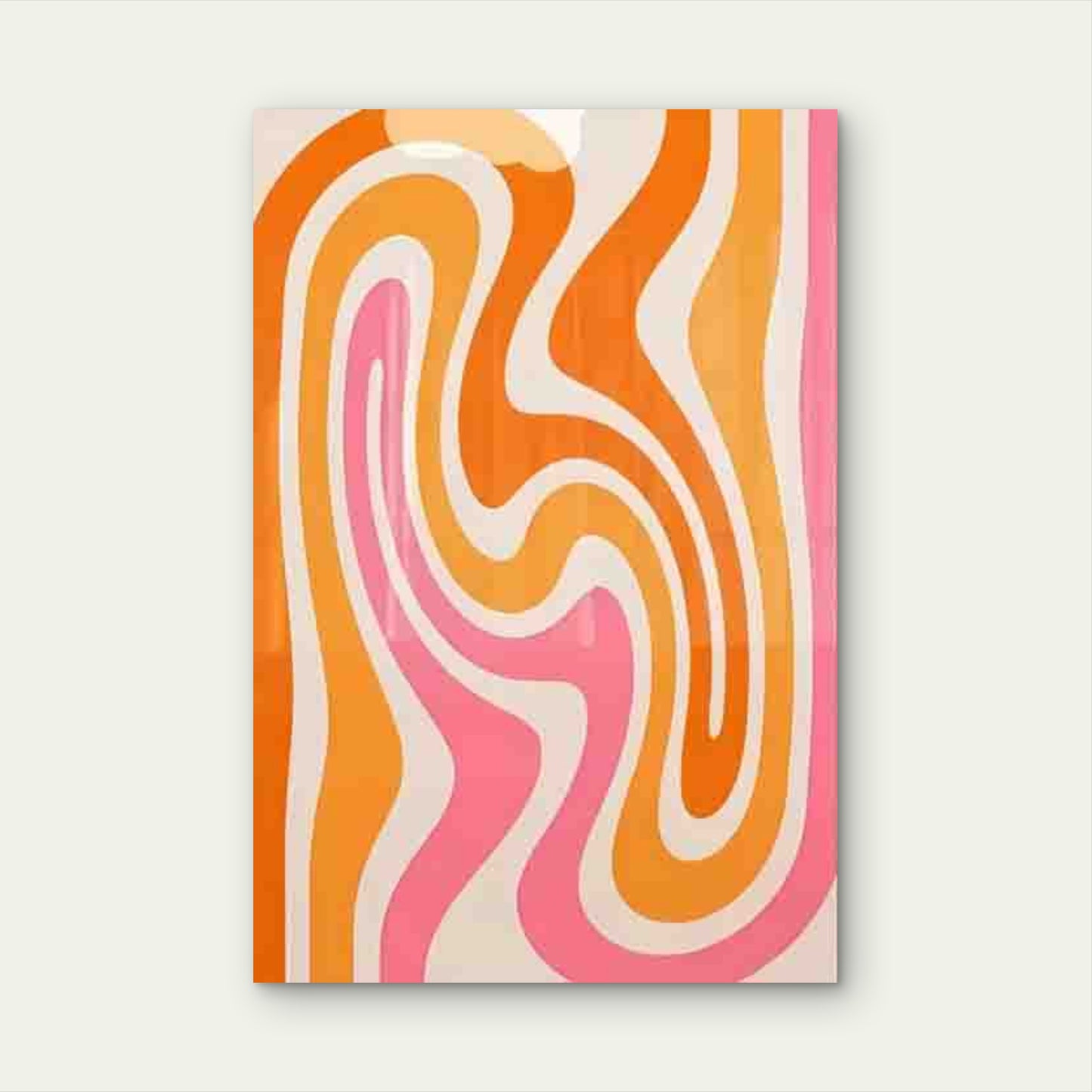 Swirling Multicolor Abstract 60x90cm Metal Print Ready to Hang