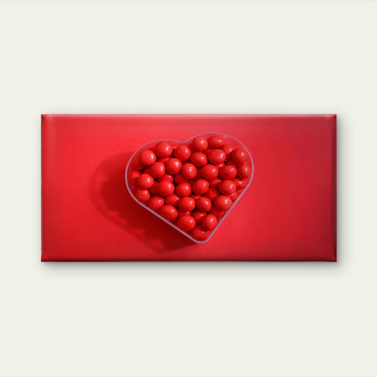 Sweet Red Heart Candies Wall Art Canvas Office Home Room Framed 120x60cm