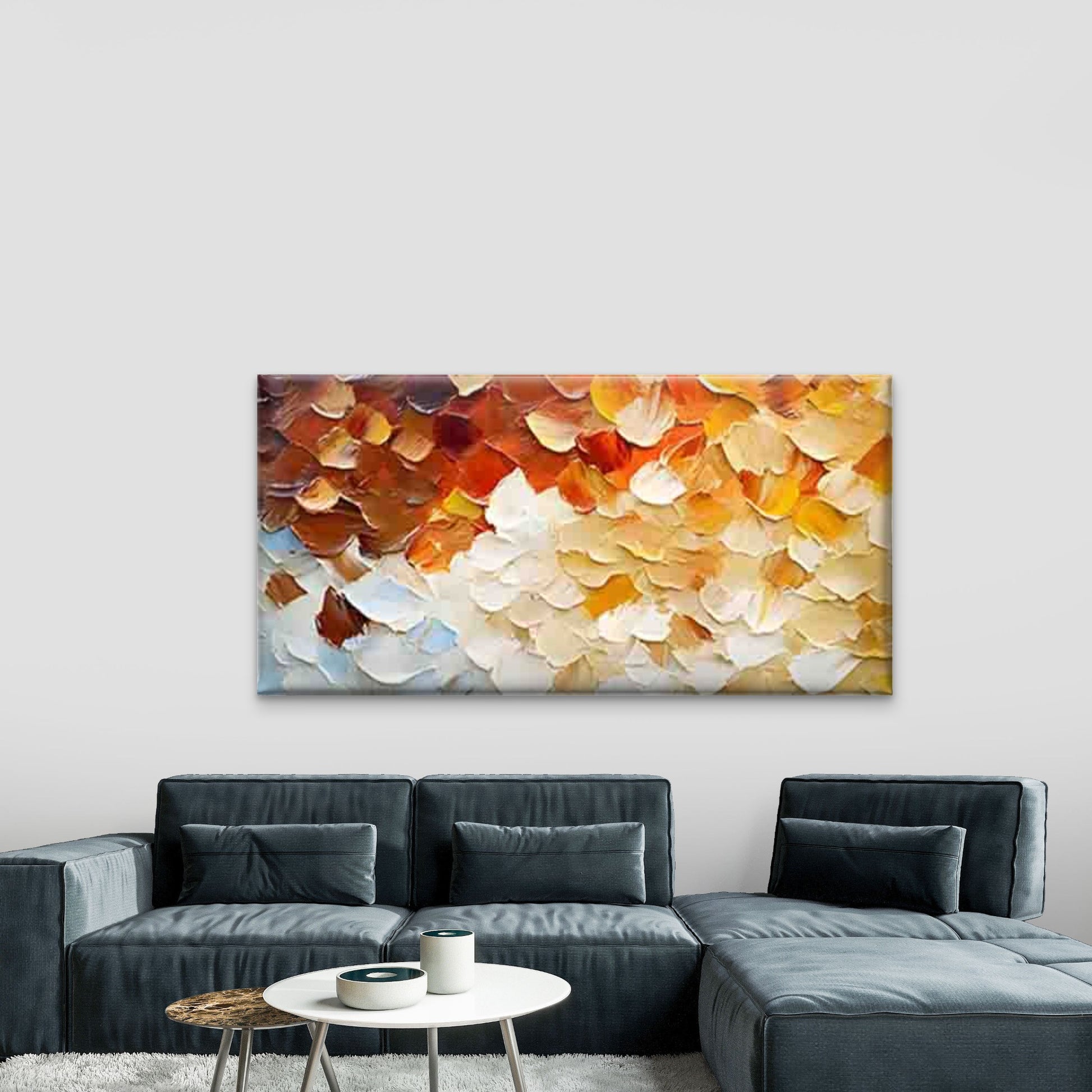 Abstract Brushstroke Pattern Wall Art Canvas Office Home Room Framed 120x60cm - Bella Home Decor