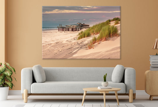 Sunset Over Dunes, Ameland Island Wall Art Decor 100% Australian Made