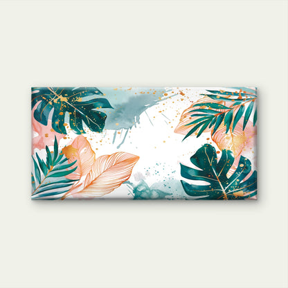 Boho Tropical Monstera Palm Leaf Wall Art Canvas Office Home Framed 120x60cm