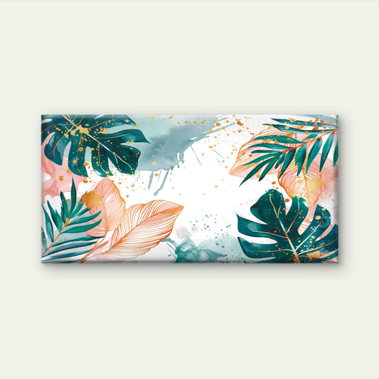 Boho Tropical Monstera Palm Leaf Wall Art Canvas Office Home Framed 120x60cm