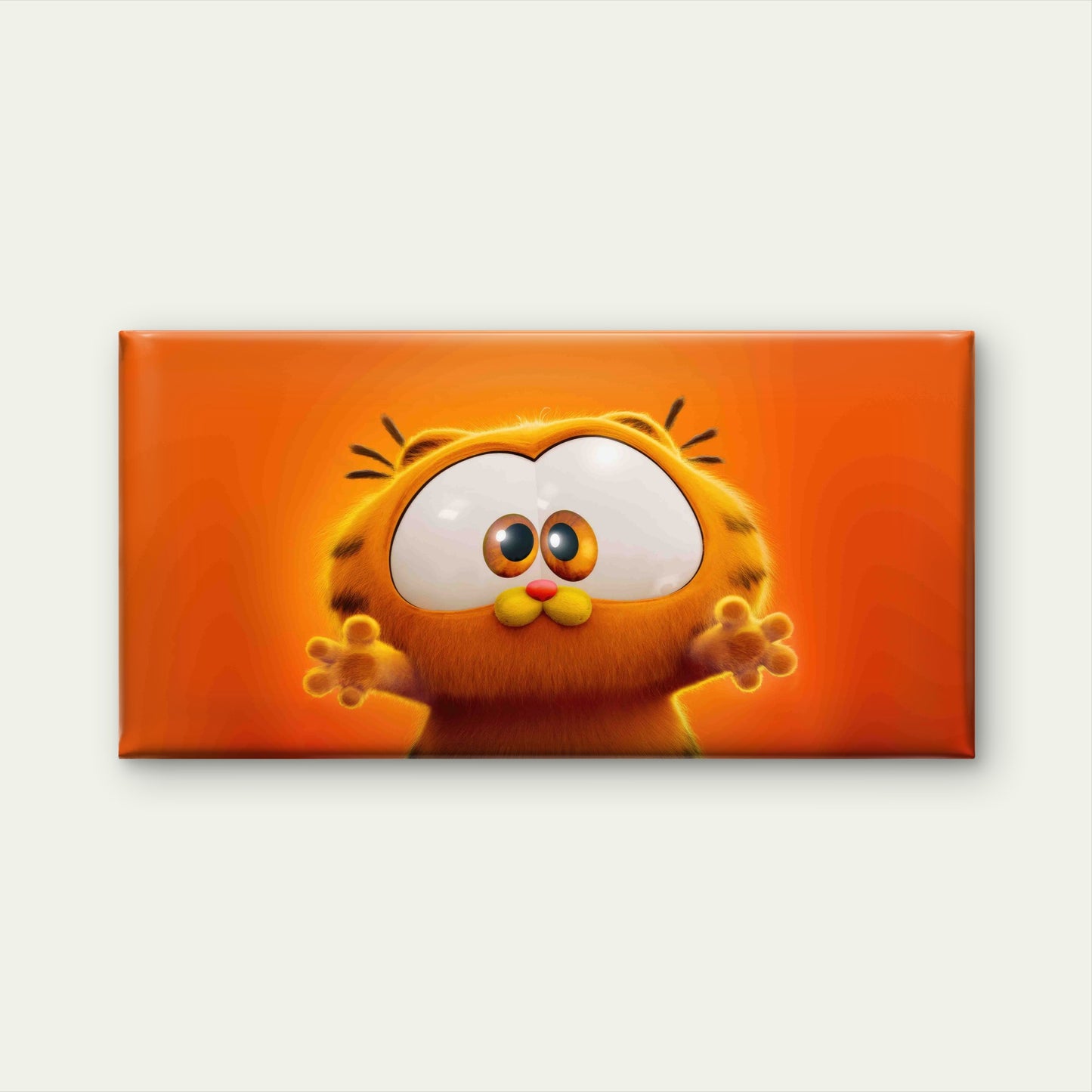 Cute Animated Ginger Kitten Wall Art Canvas Office Home Room Framed 120x60cm