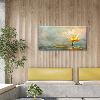 Abstract Art Style Flowers Leaves Decoration Wall Art Canvas Office Home Room Framed 120x60cm