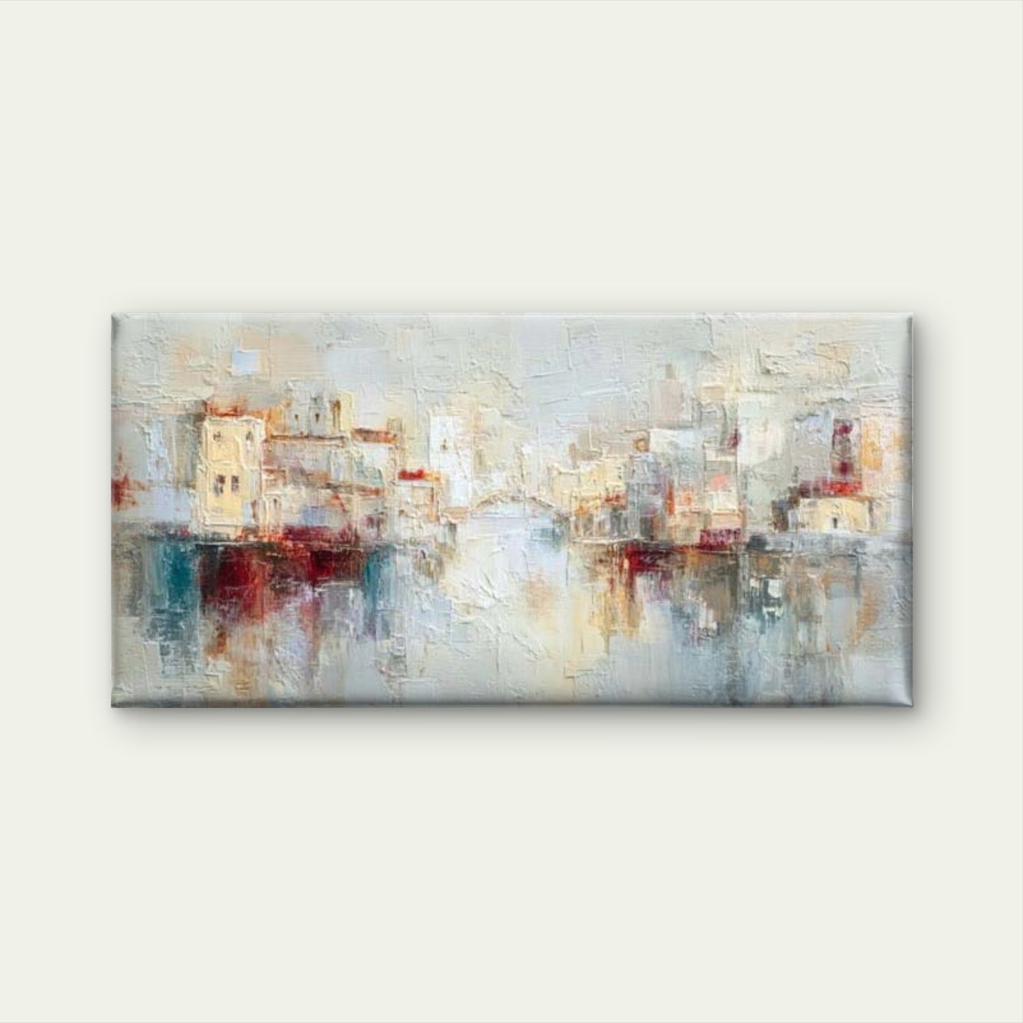 Abstract Saints City Wall Art Canvas Office Home Room Framed 120x60cm - Bella Home Decor