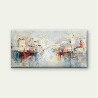 Abstract Saints City Wall Art Canvas Office Home Room Framed 120x60cm - Bella Home Decor